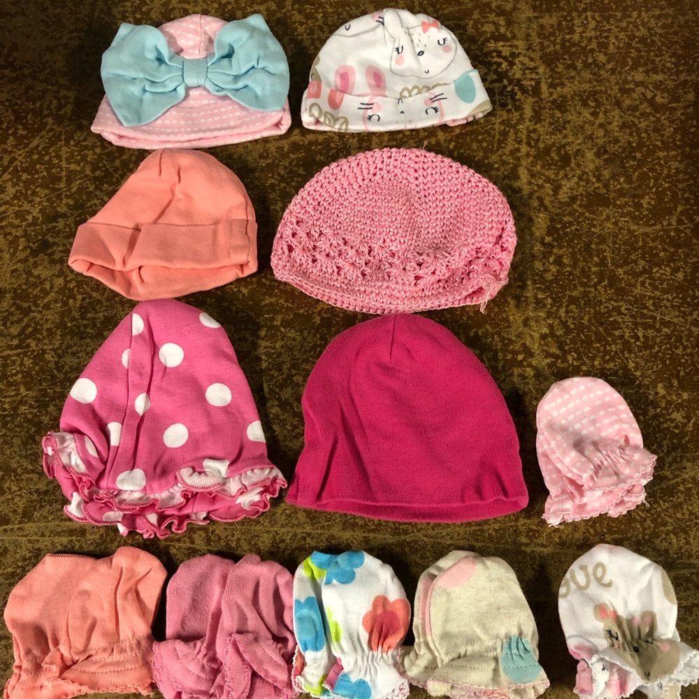 Newborn Hats and Mittens